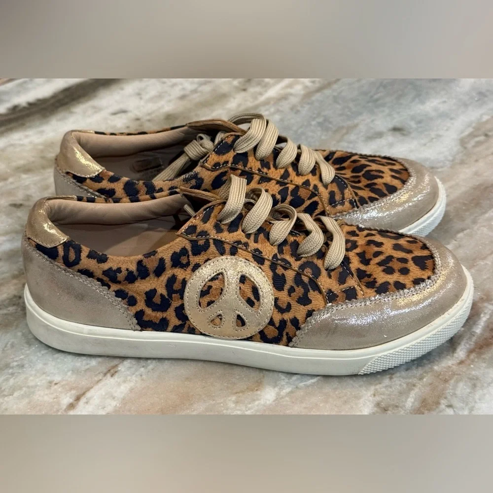 Kids ELEPHANTITO All American leopard sneakers- Size US 2/EU 33